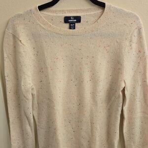 Lands' End Women's Speckled Cream Sweater